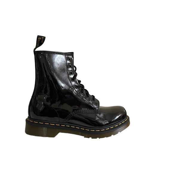 Dr. Martens Women’s Black Patent Leather Boots - Picture 2 of 2